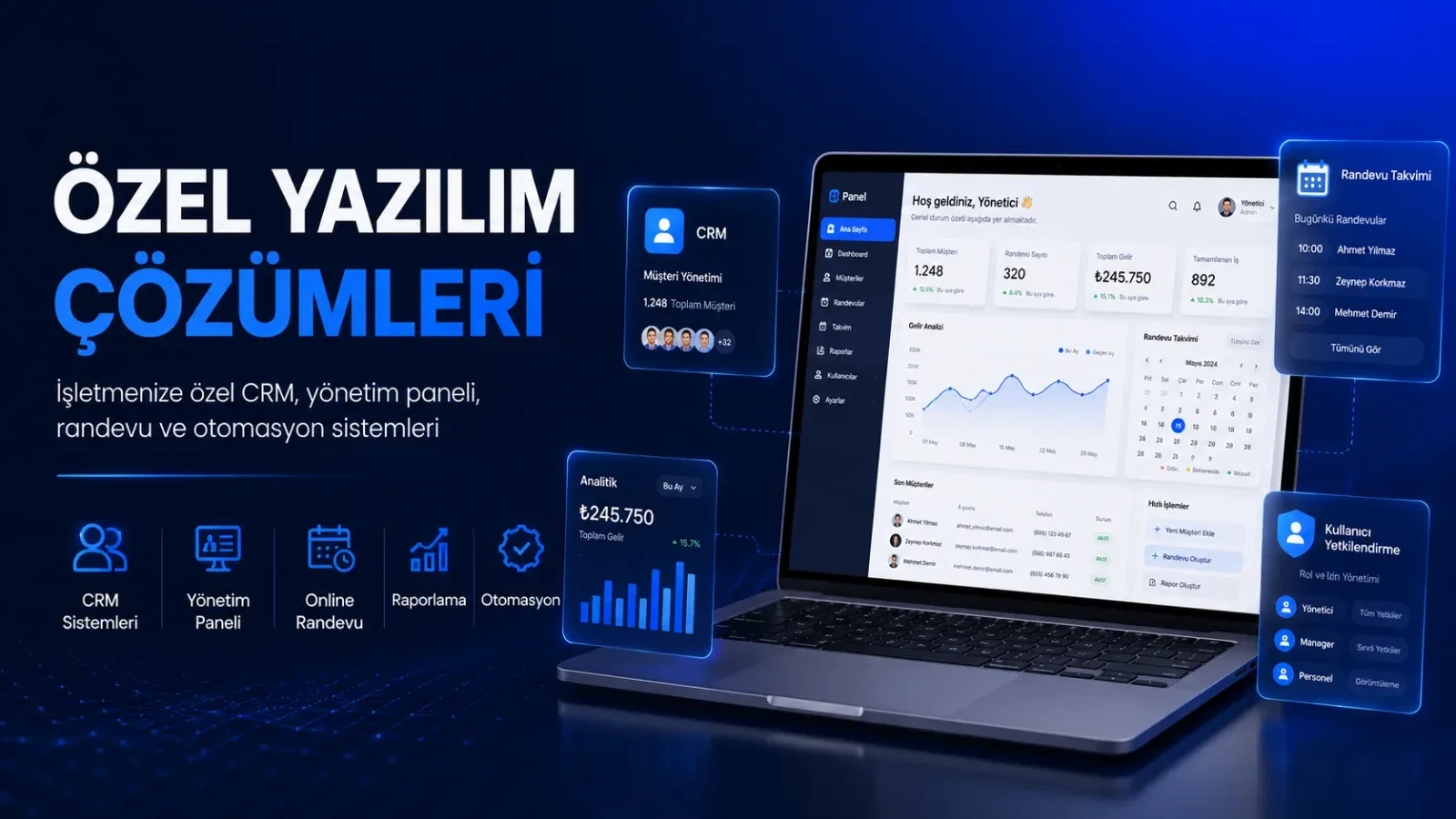 Aketa Pro özel yazılım paneli